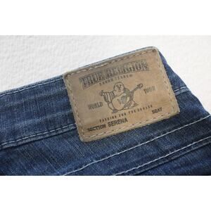 True Religion Serena Skinny Denim Jeans Stretch Pocket Flap Womens Sz 24 x 30
